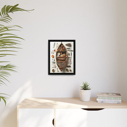 Fisher Boat Framed Canvas
