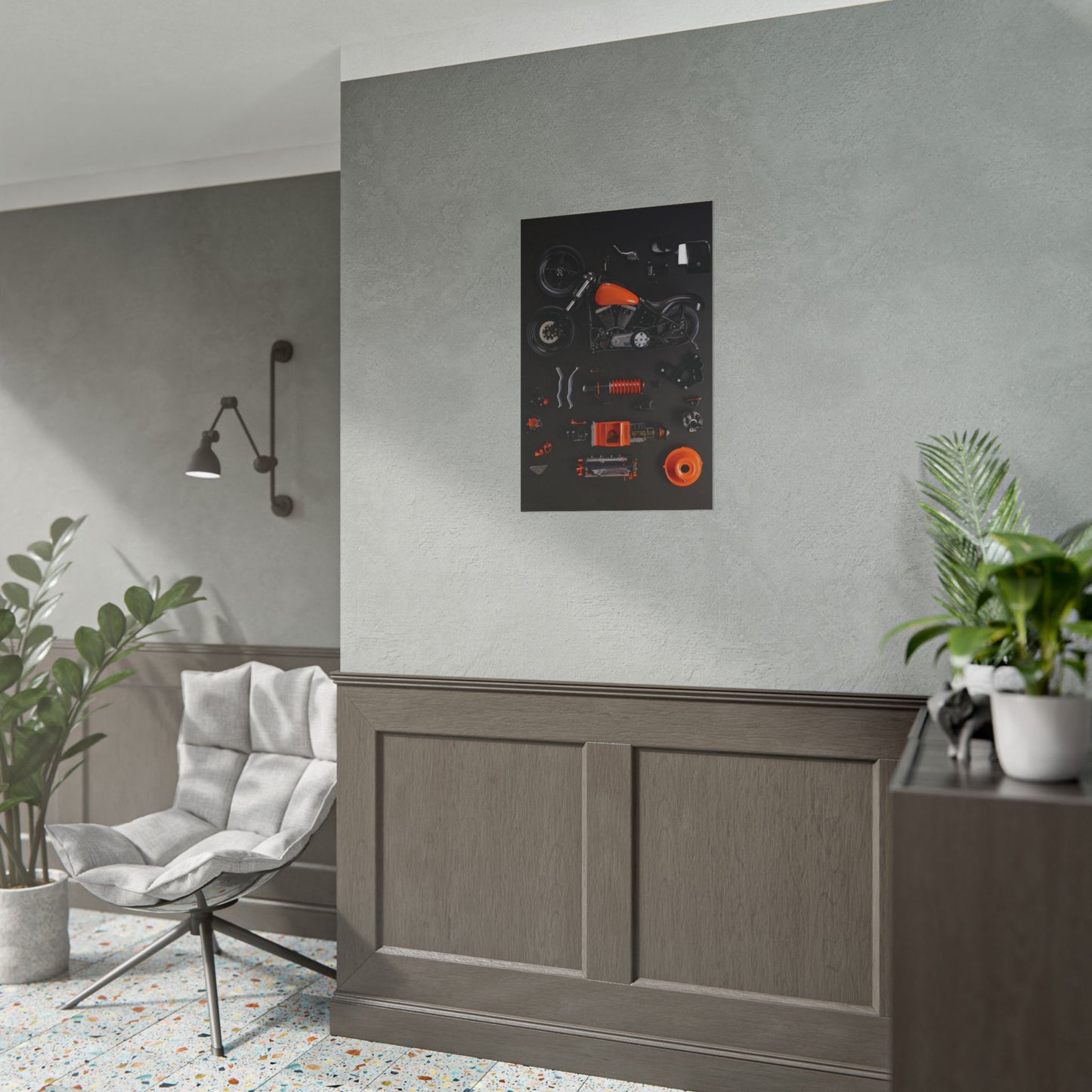 Orange Harley Rolled Poster