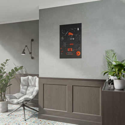 Orange Harley Rolled Poster