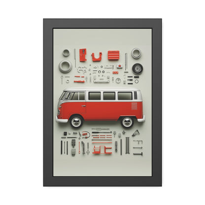 Red Classic Van Framed Poster US