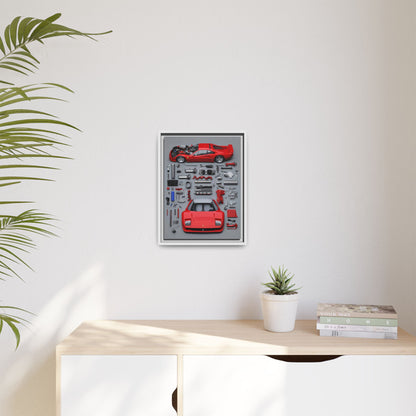 Prototype Classic Ferrari Framed Canvas