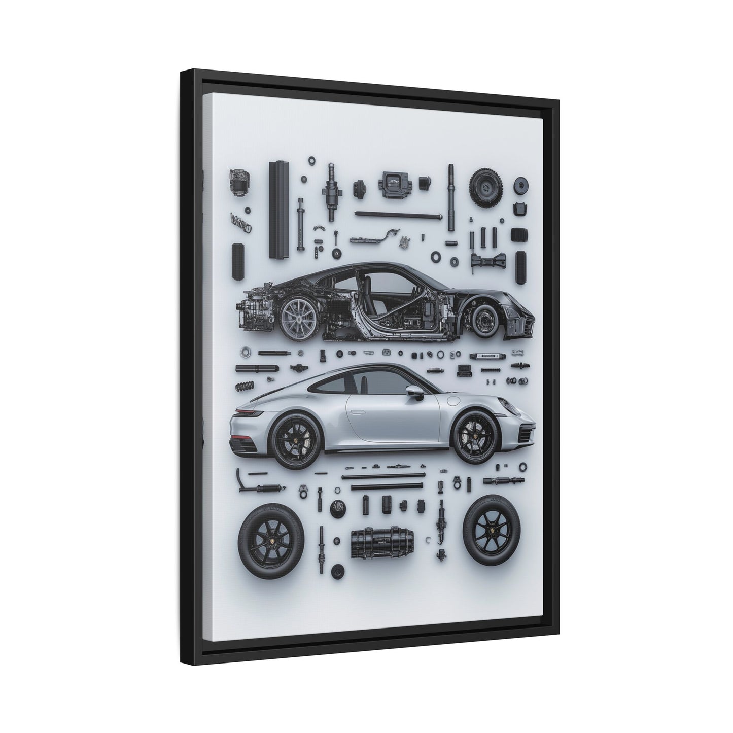 Porsche 911 992 Framed Canvas