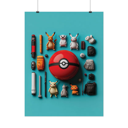 Pokemon kit Rolled Poster