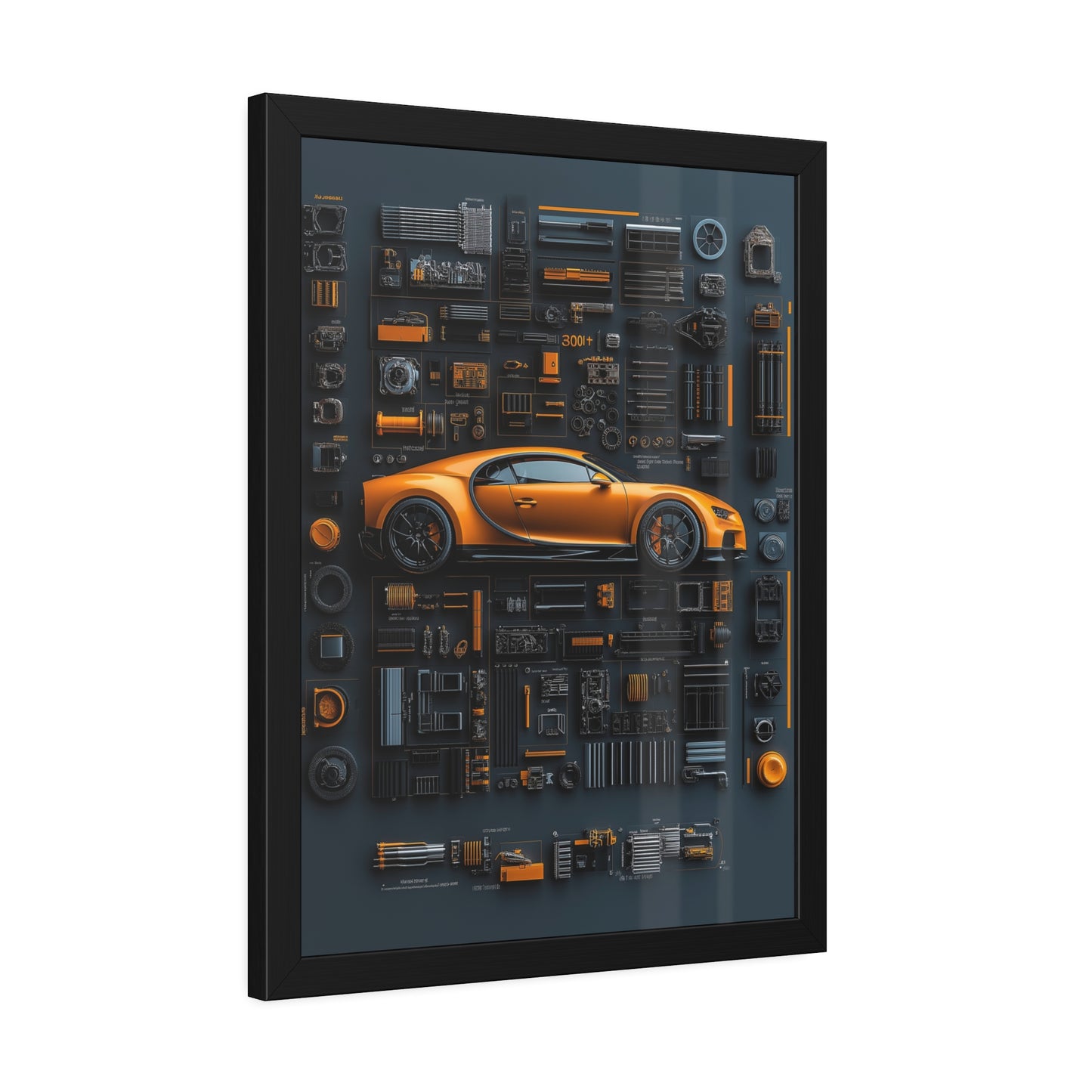 Bugatti Chiron Framed Poster US