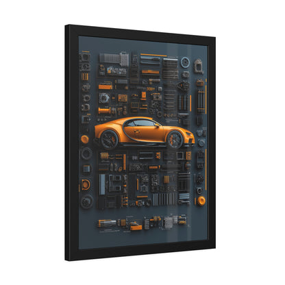 Bugatti Chiron Framed Poster US