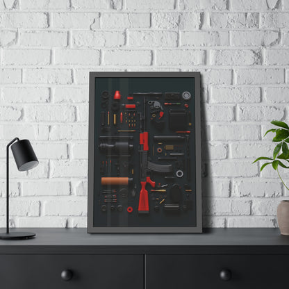 Red AK47_Art Framed Poster US