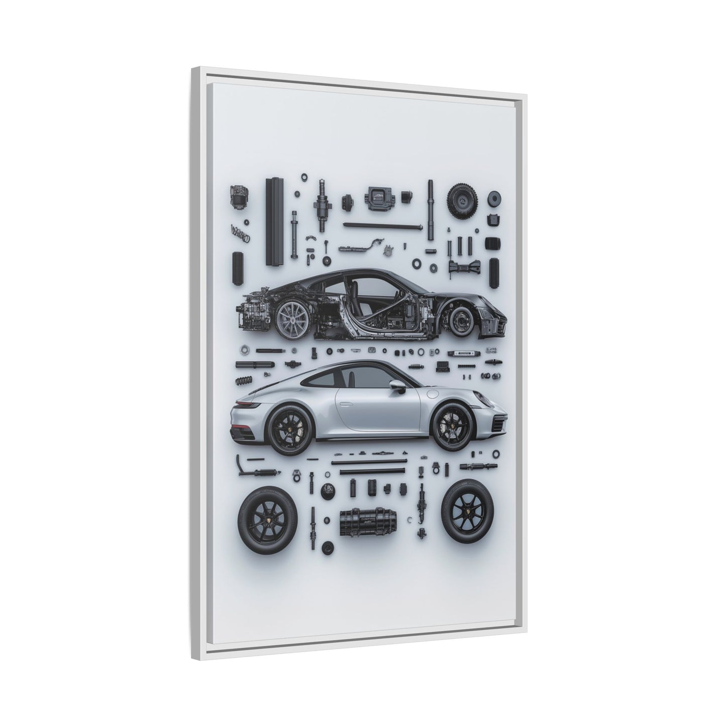 Porsche 911 992 Framed Canvas