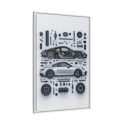 Porsche 911 992 Framed Canvas
