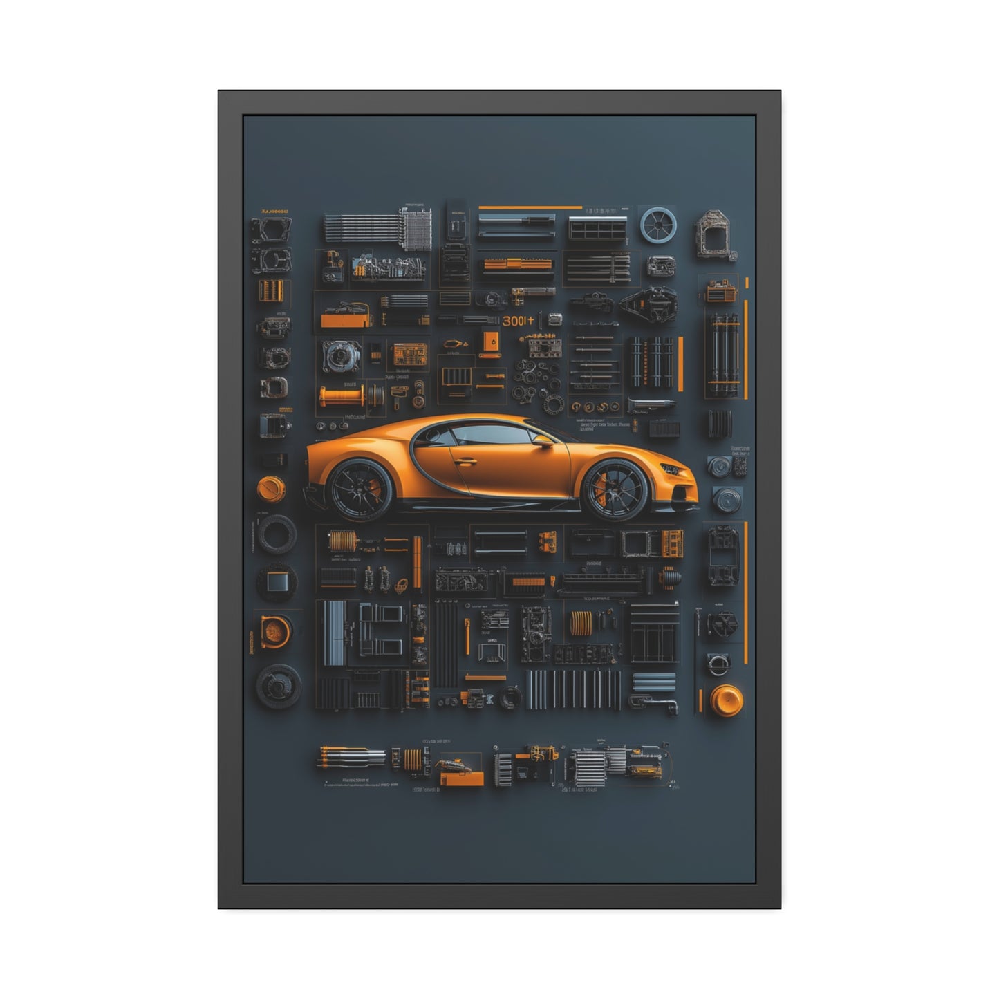 Bugatti Chiron Framed Poster US
