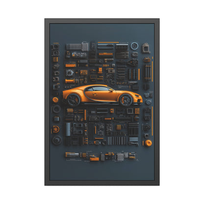 Bugatti Chiron Framed Poster US