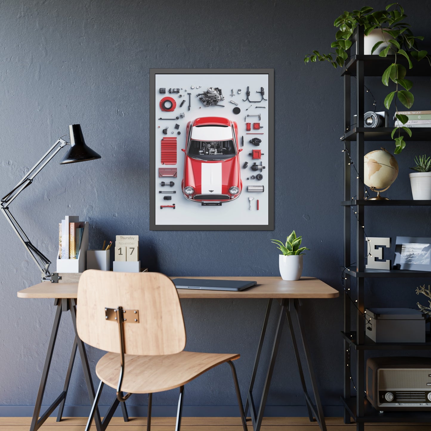 Mini Cooper Mod Framed Poster US