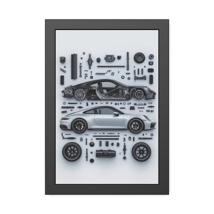 Porsche 911 992 Framed Poster US
