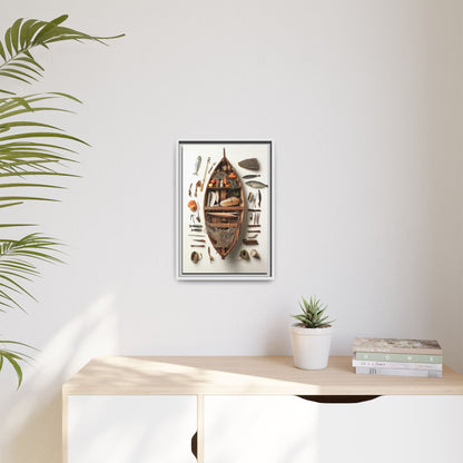 Fisher Boat Framed Canvas