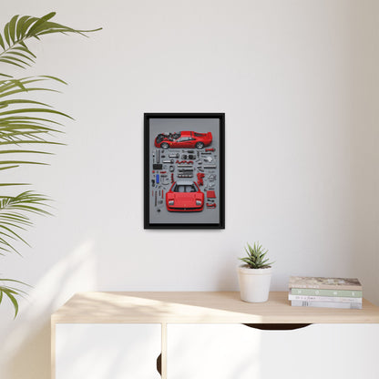 Prototype Classic Ferrari Framed Canvas
