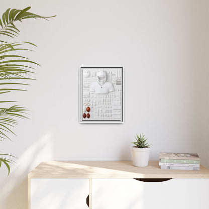American Football Equipment Framed Canvas