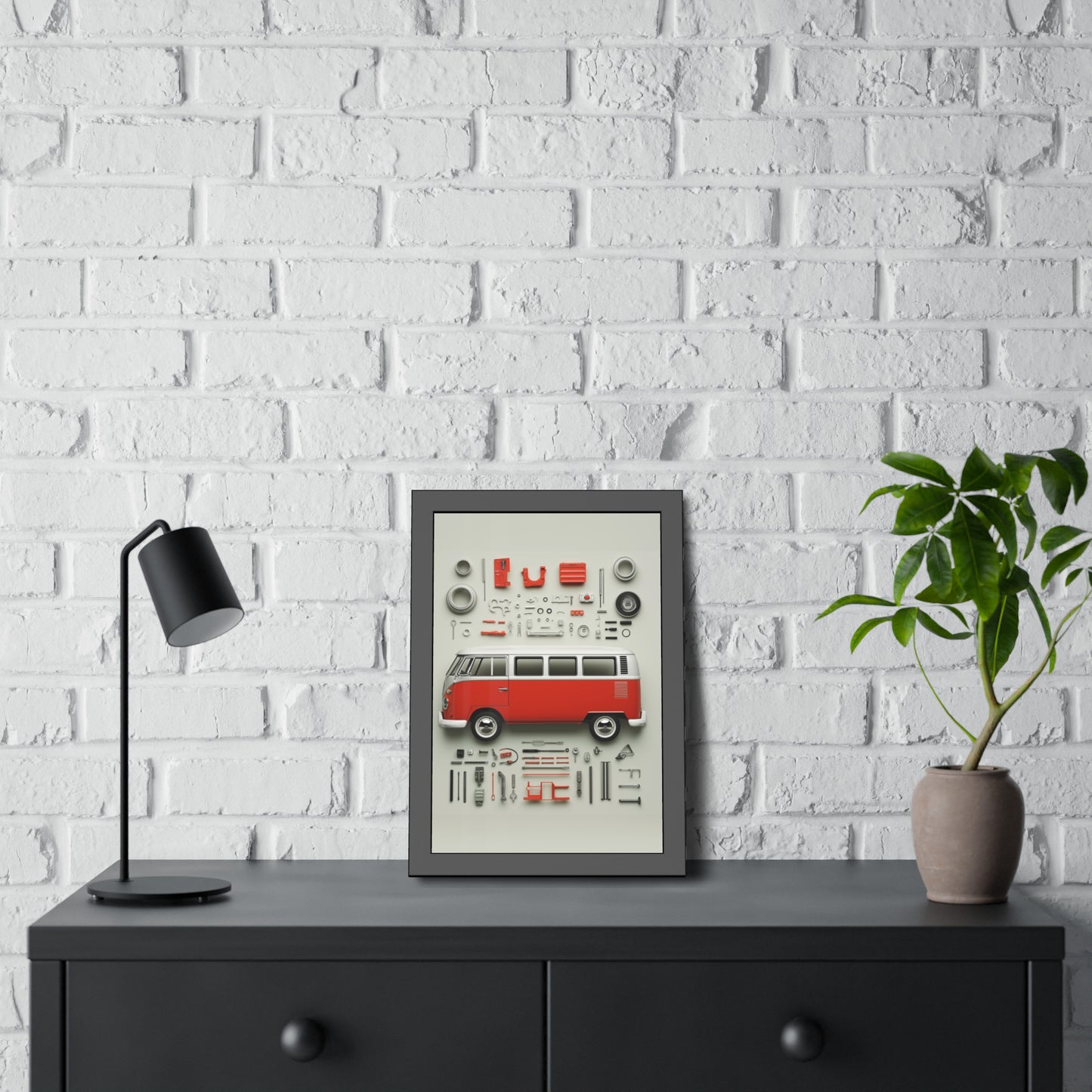 Red Classic Van Framed Poster US