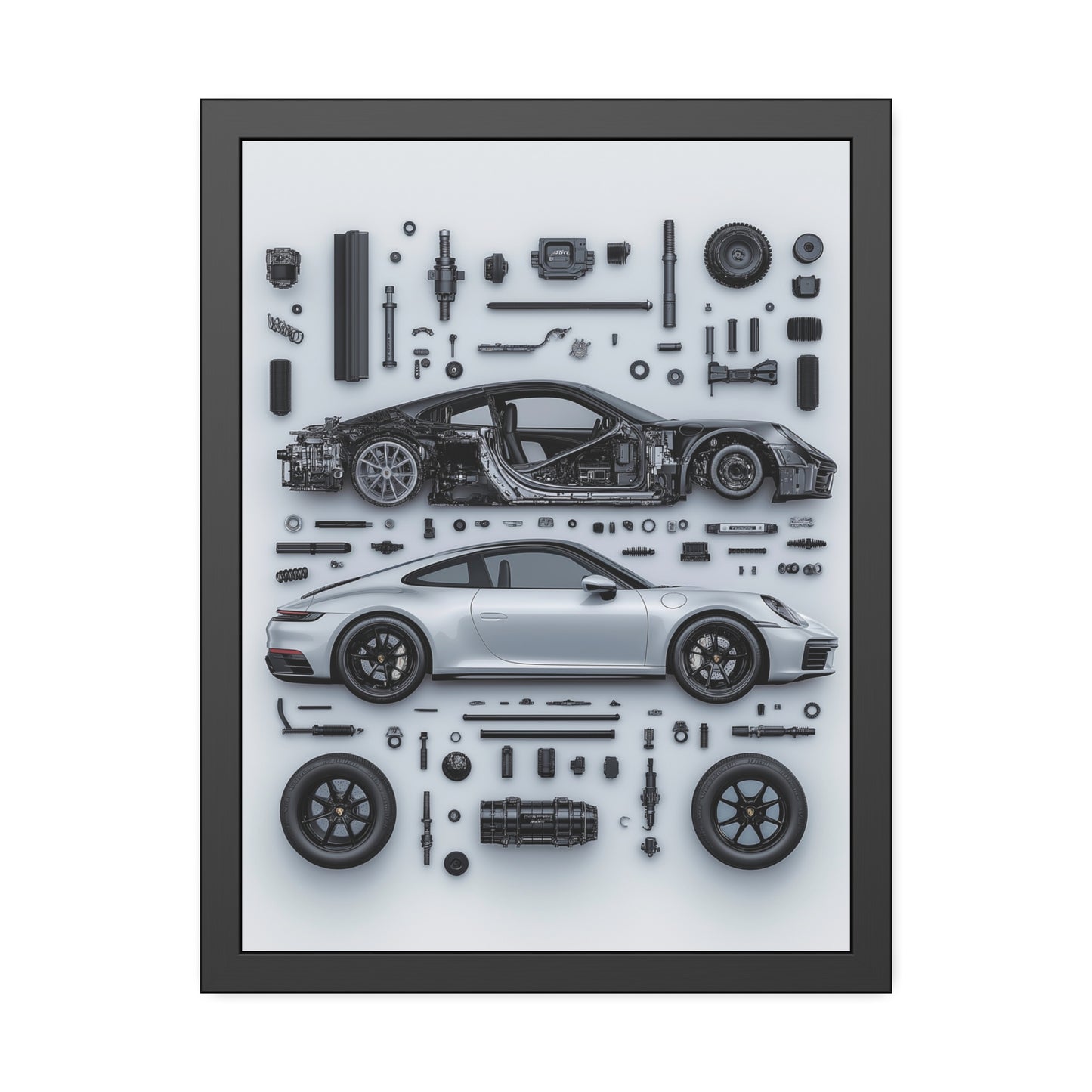 Porsche 911 992 Framed Poster US