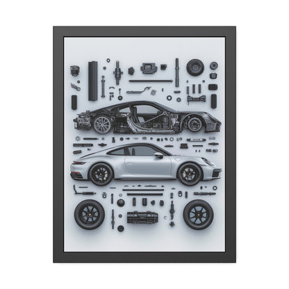Porsche 911 992 Framed Poster US
