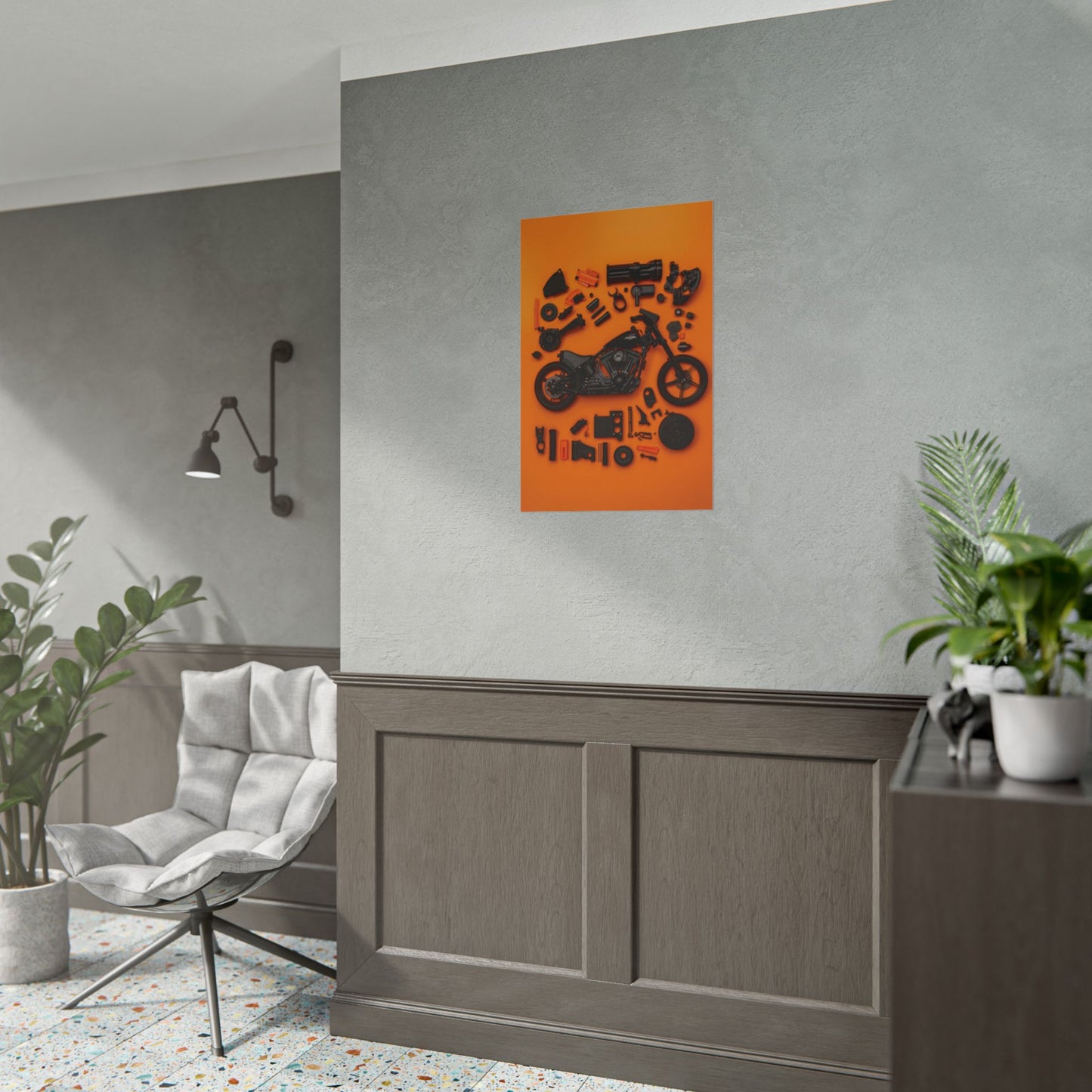 Black Harley Rolled Poster