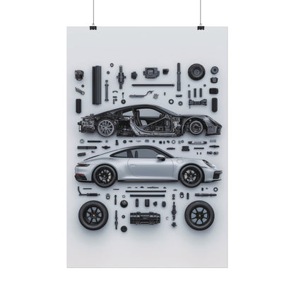 Porsche 911 992 Rolled Poster