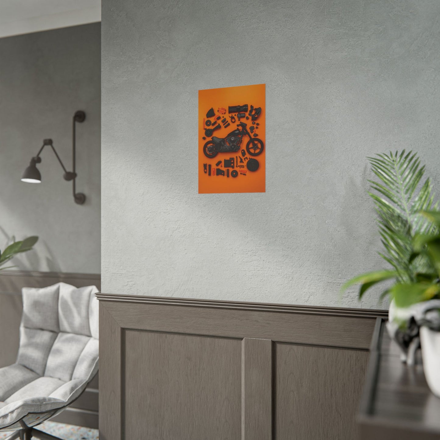 Black Harley Rolled Poster