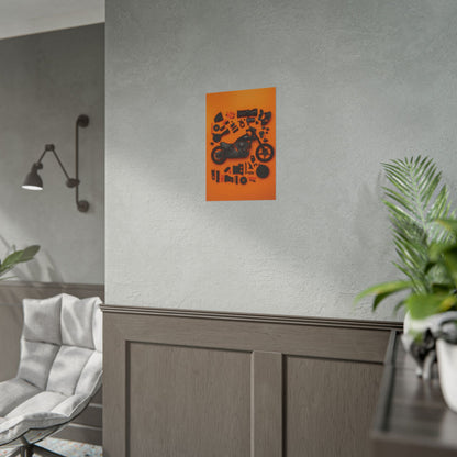 Black Harley Rolled Poster