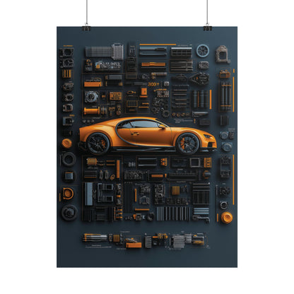 Bugatti Chiron Rolled Poster