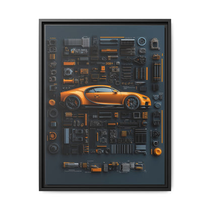 Bugatti Chiron Framed Canvas