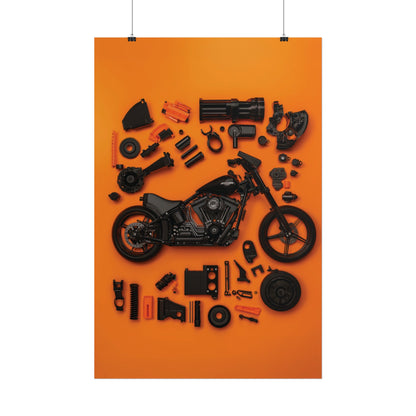 Black Harley Rolled Poster