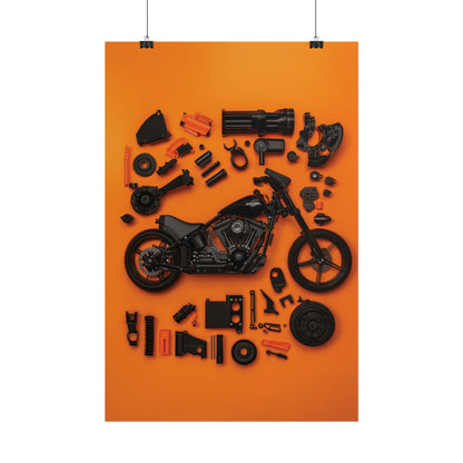 Black Harley Rolled Poster