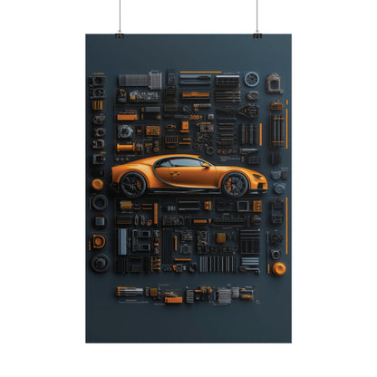 Bugatti Chiron Rolled Poster