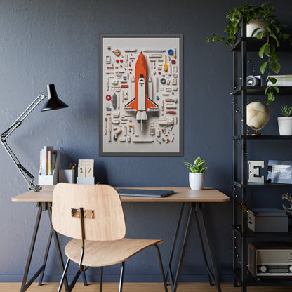 Space Shuttle LEGO Poster US