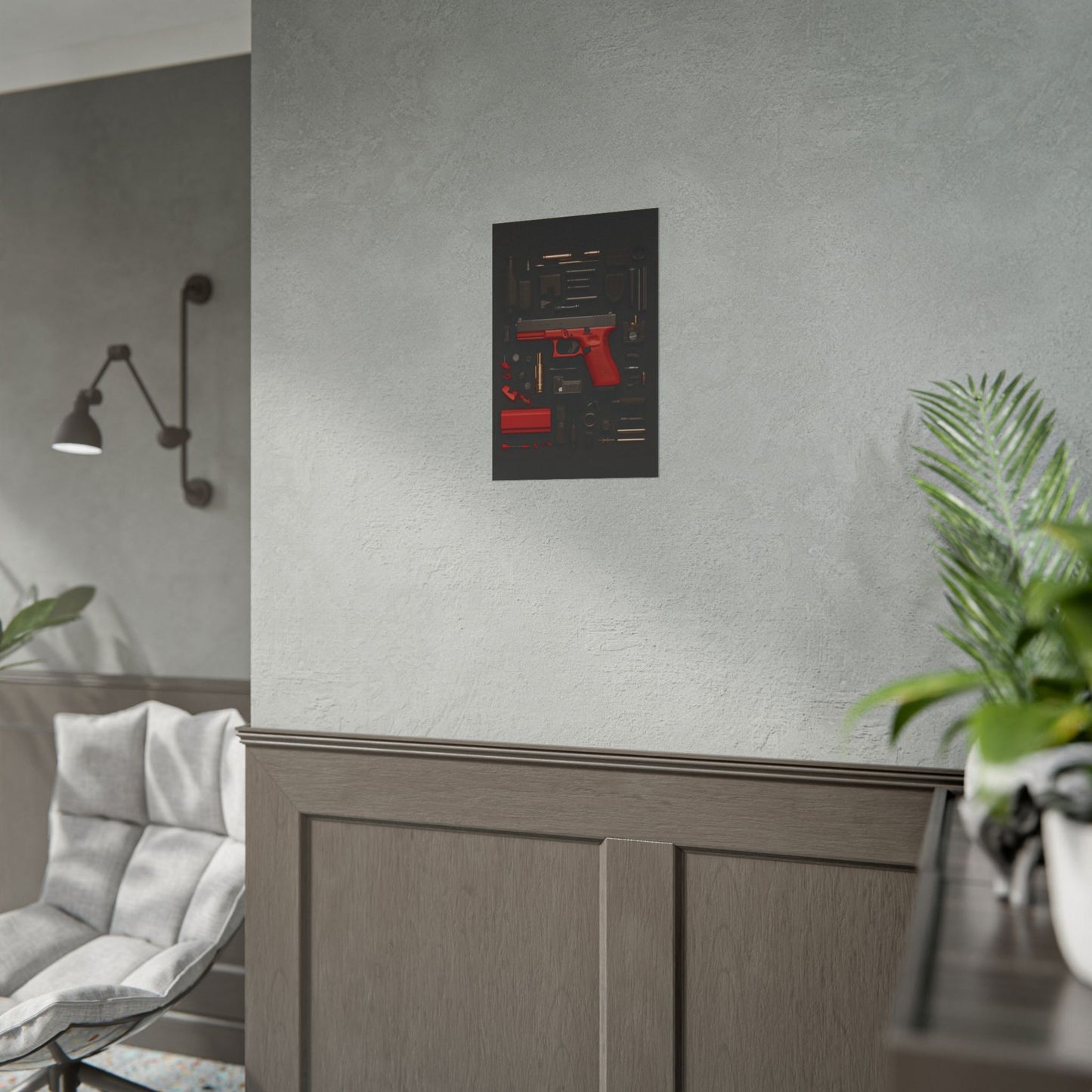 Red GunArt Rolled Poster