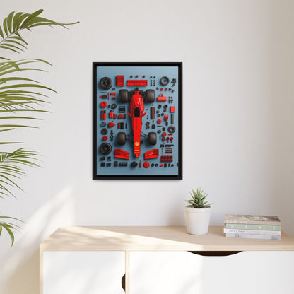 F1 Framed Canvas