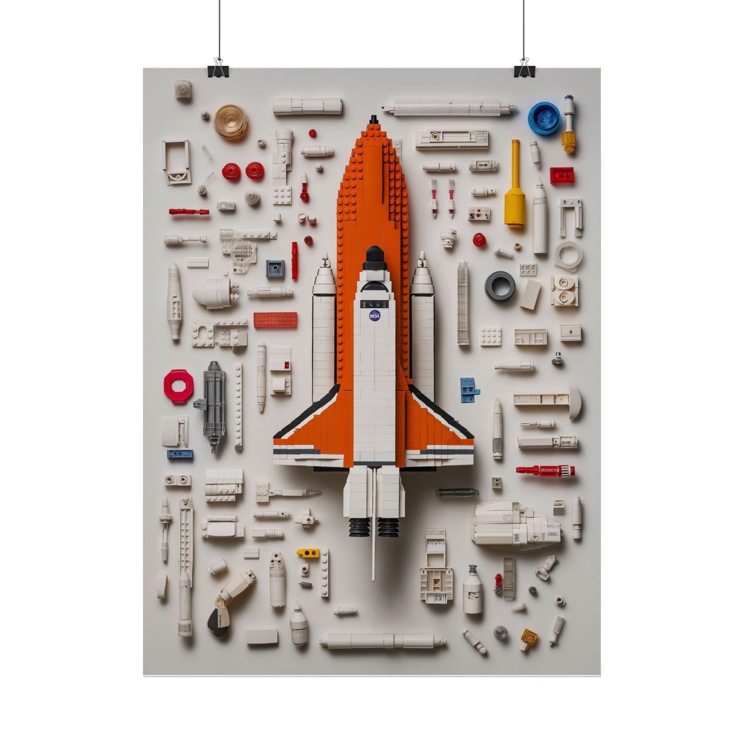 Space Shuttle LEGO Rolled Poster