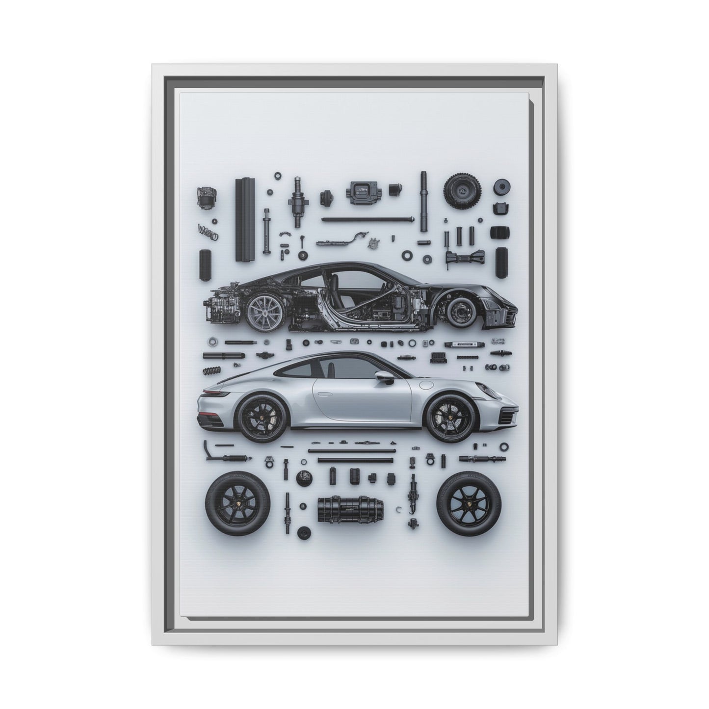 Porsche 911 992 Framed Canvas