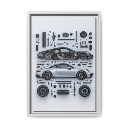 Porsche 911 992 Framed Canvas