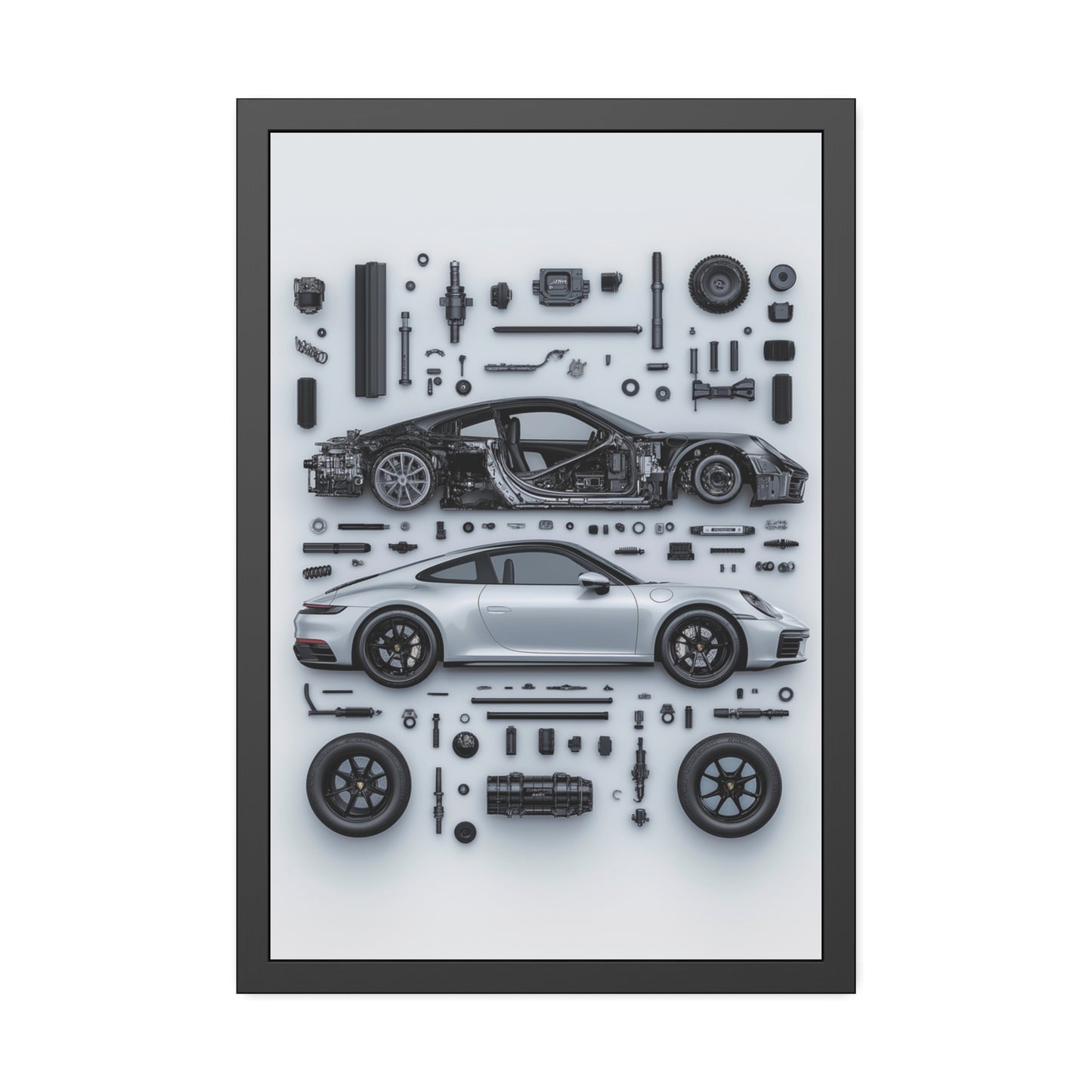 Porsche 911 992 Framed Poster US