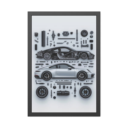 Porsche 911 992 Framed Poster US