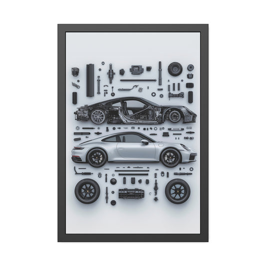 Porsche 911 992 Framed Poster US