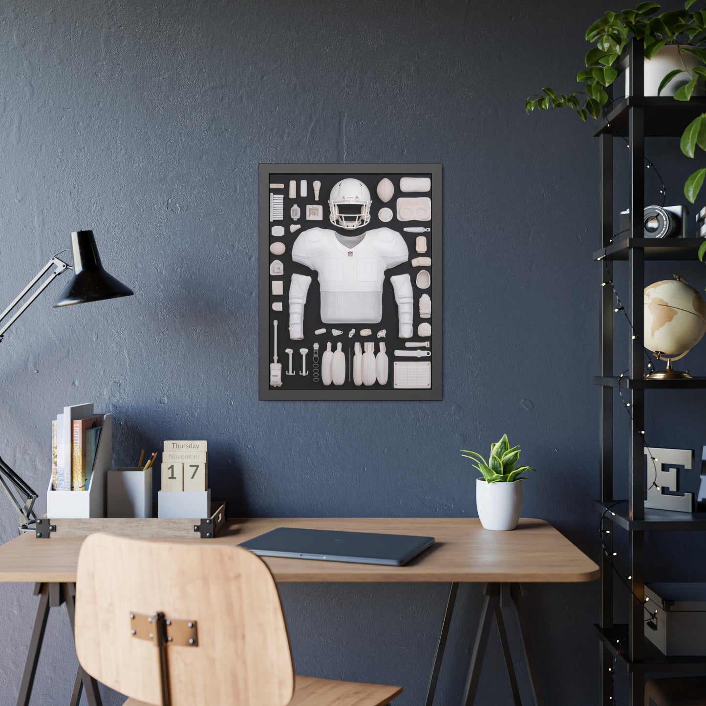 American Football black Framed Poster US