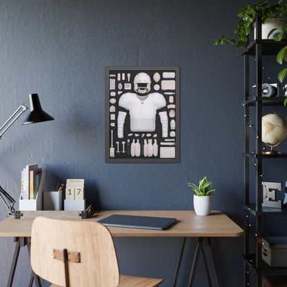 American Football black Framed Poster US