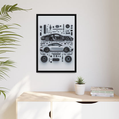 Porsche 911 992 Framed Canvas