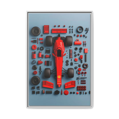 F1 Framed Canvas