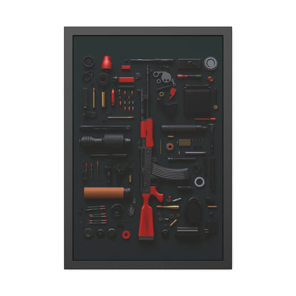 Red AK47_Art Framed Poster US