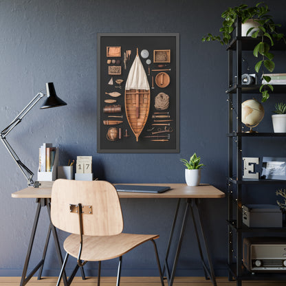 Wood Boat Framed Poster US