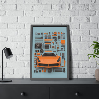 Orange Ferrari Framed Poster US