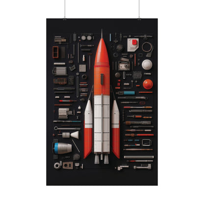 Classic Rocket Rolled Poster