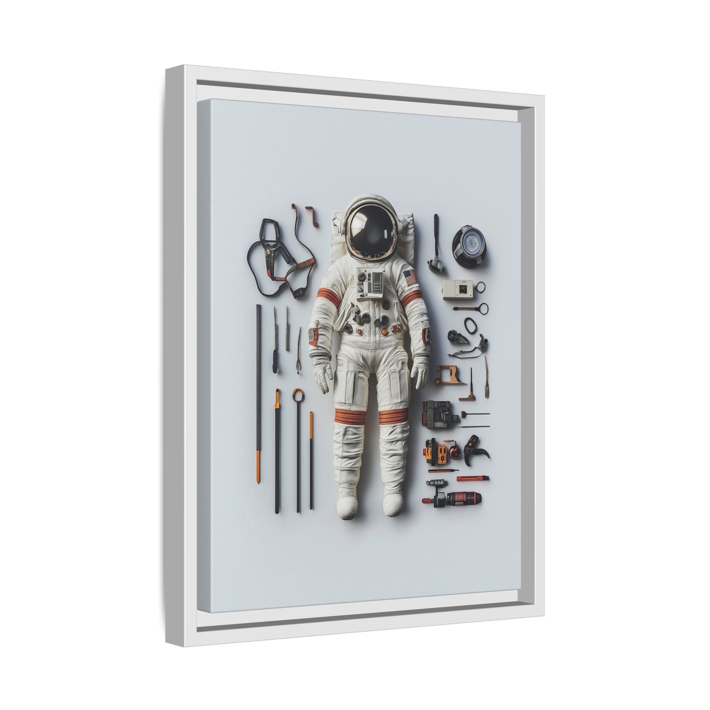Astronaut Apollo Framed Canvas