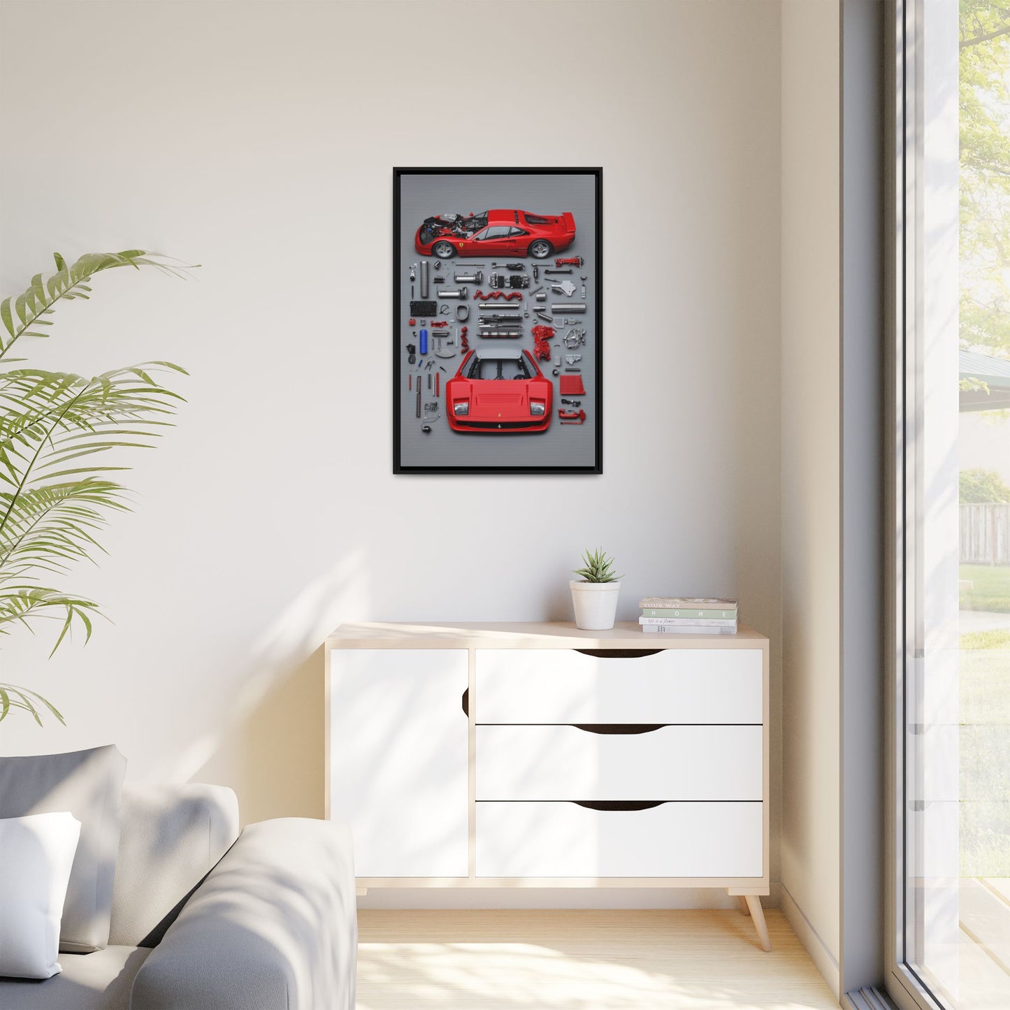 Prototype Classic Ferrari Framed Canvas